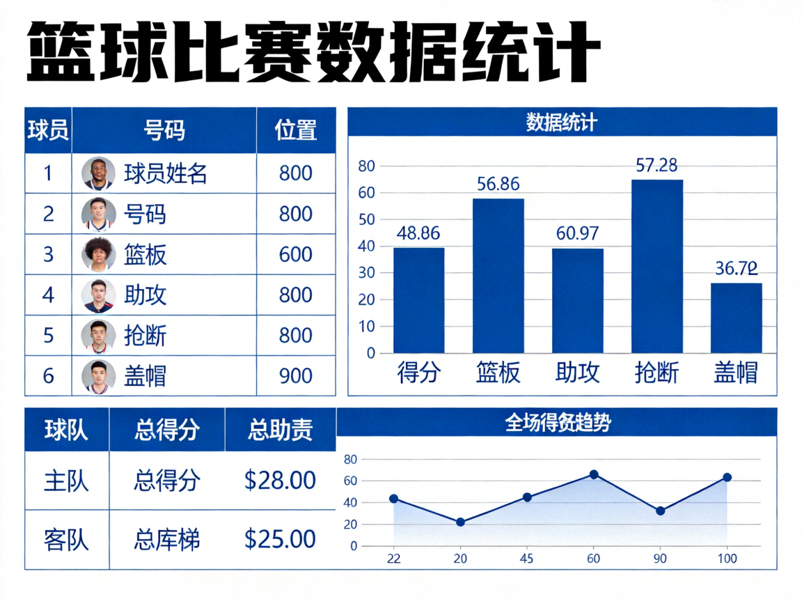 篮球比赛数据统计